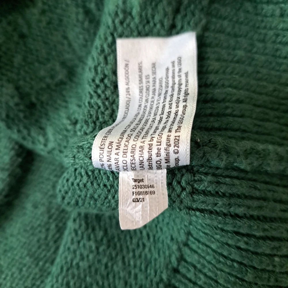 Men's Textured Sweater LEGO Collection x Target Green Medium